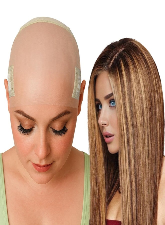 Labhairs Lace-MAX Wig Grip Cap for Women - Non Slip, Adjustable Wig Caps Holds Glueless Wigs Securely in Place, Reusable HD Lace Cap with Headband for Lace Front Wigs, One Size Fits All (Nude) - Image 1